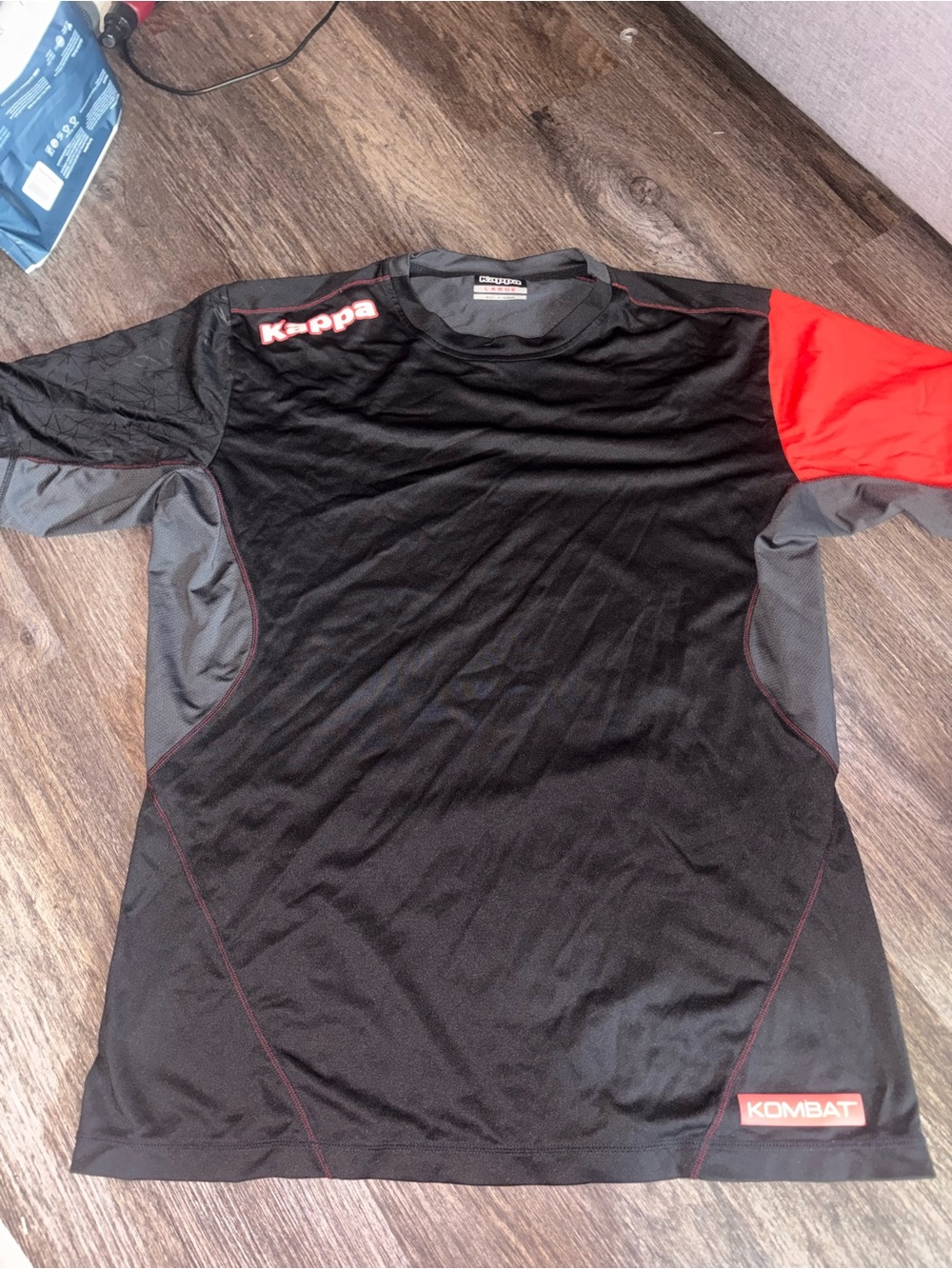 Kappa Black and Red Men's Kombat Training Jersey